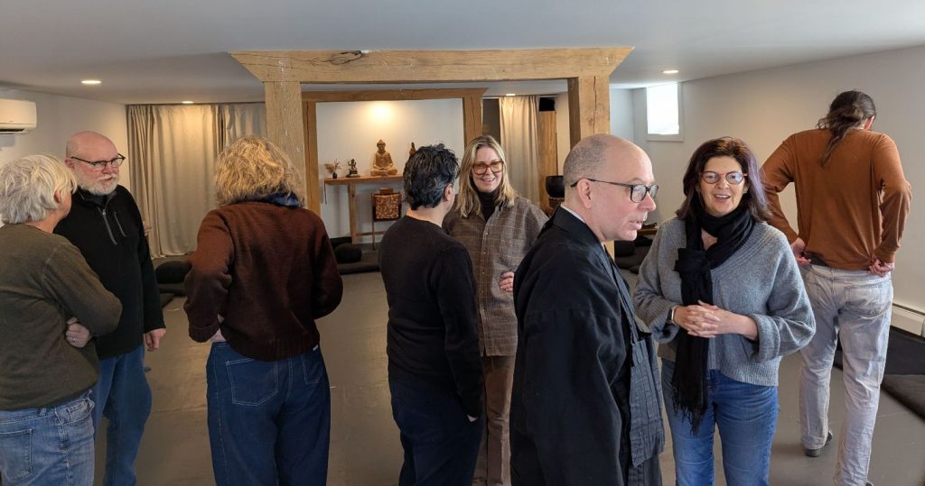 Temple Members Mingling at the Zendo