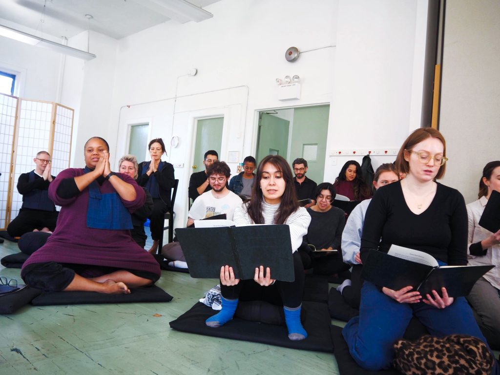 Sangha Chanting Sutra at Boundless Mind Temple