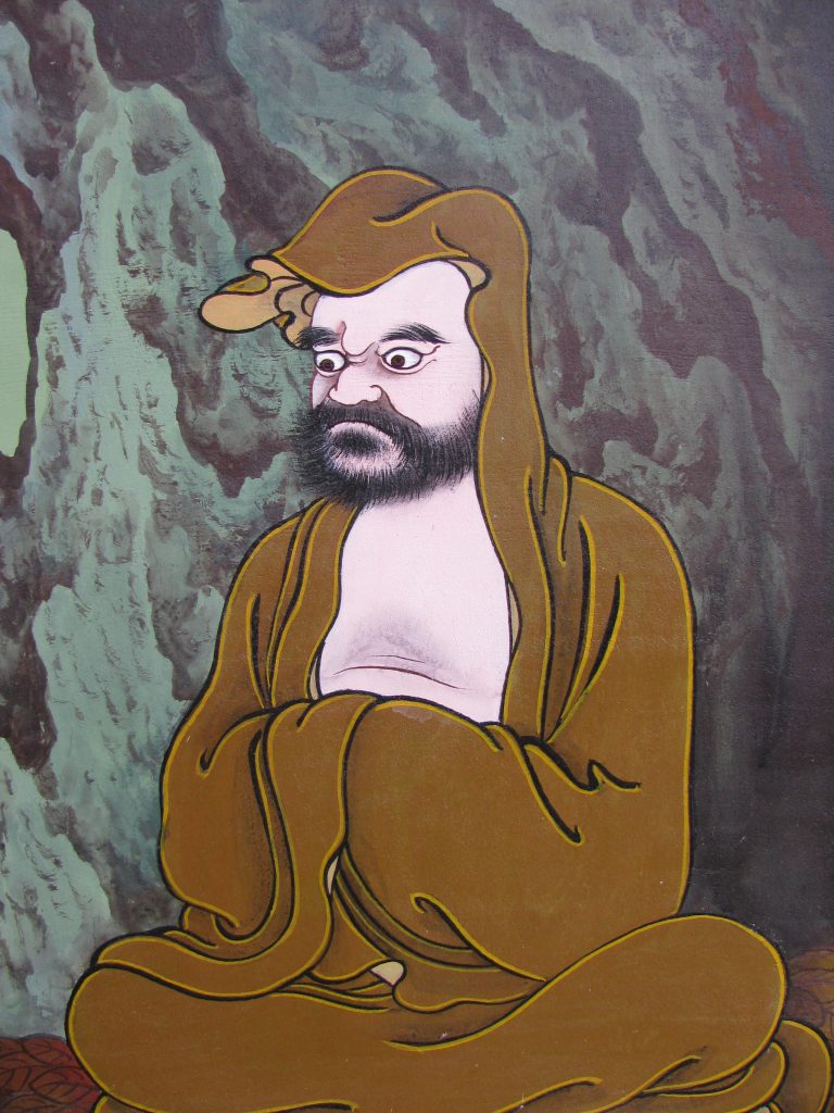 I'm also attaching a photo of a Bodhidharma painting Charlie Korin Pokorny took in Korea.